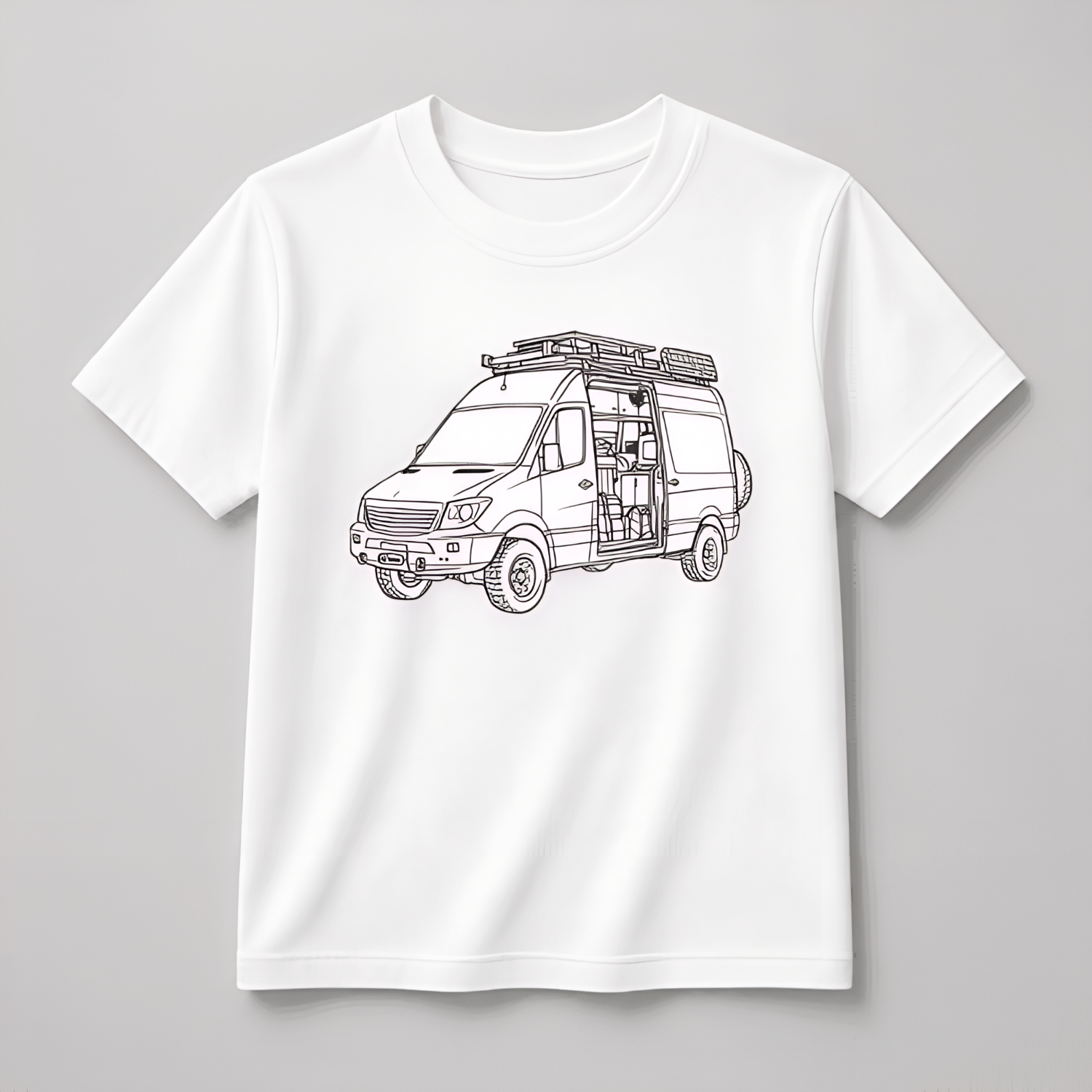Personalisiertes Bio Baumwoll T-Shirt für Kinder Lineart-Style