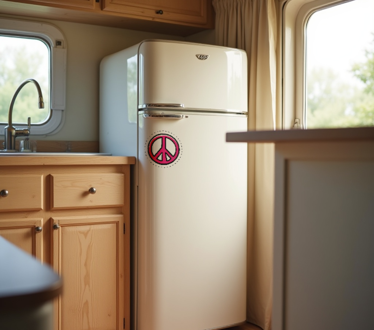 Peace & Pink – Freiheit im Herzen - Sticker