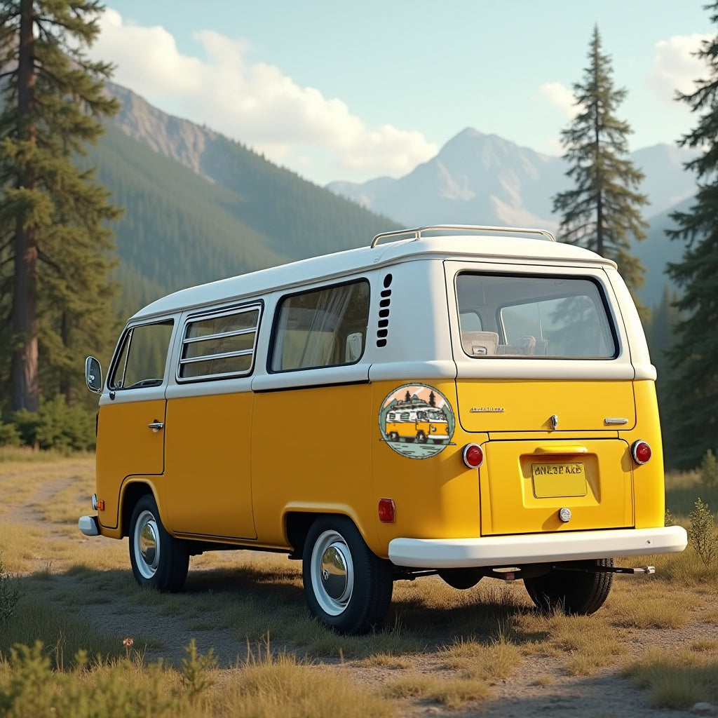 Mountain Vanlife – Freiheit auf vier Rädern - Sticker