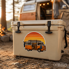 Personalisierte Blasenfreie Aufkleber Retro-Style