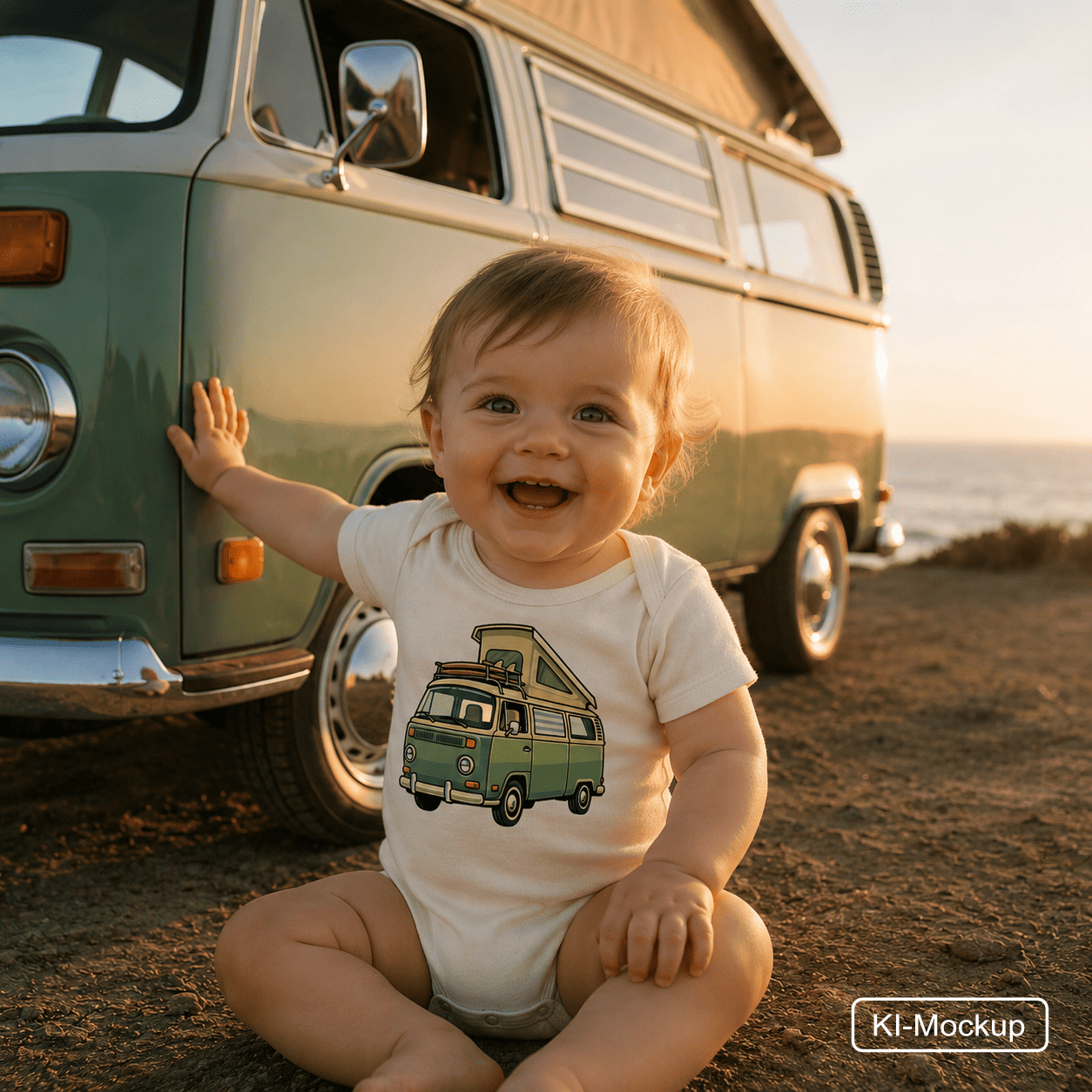Personalisierter Babybody Cartoon-Style