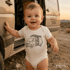 Personalisierter Babybody Lineart-Style