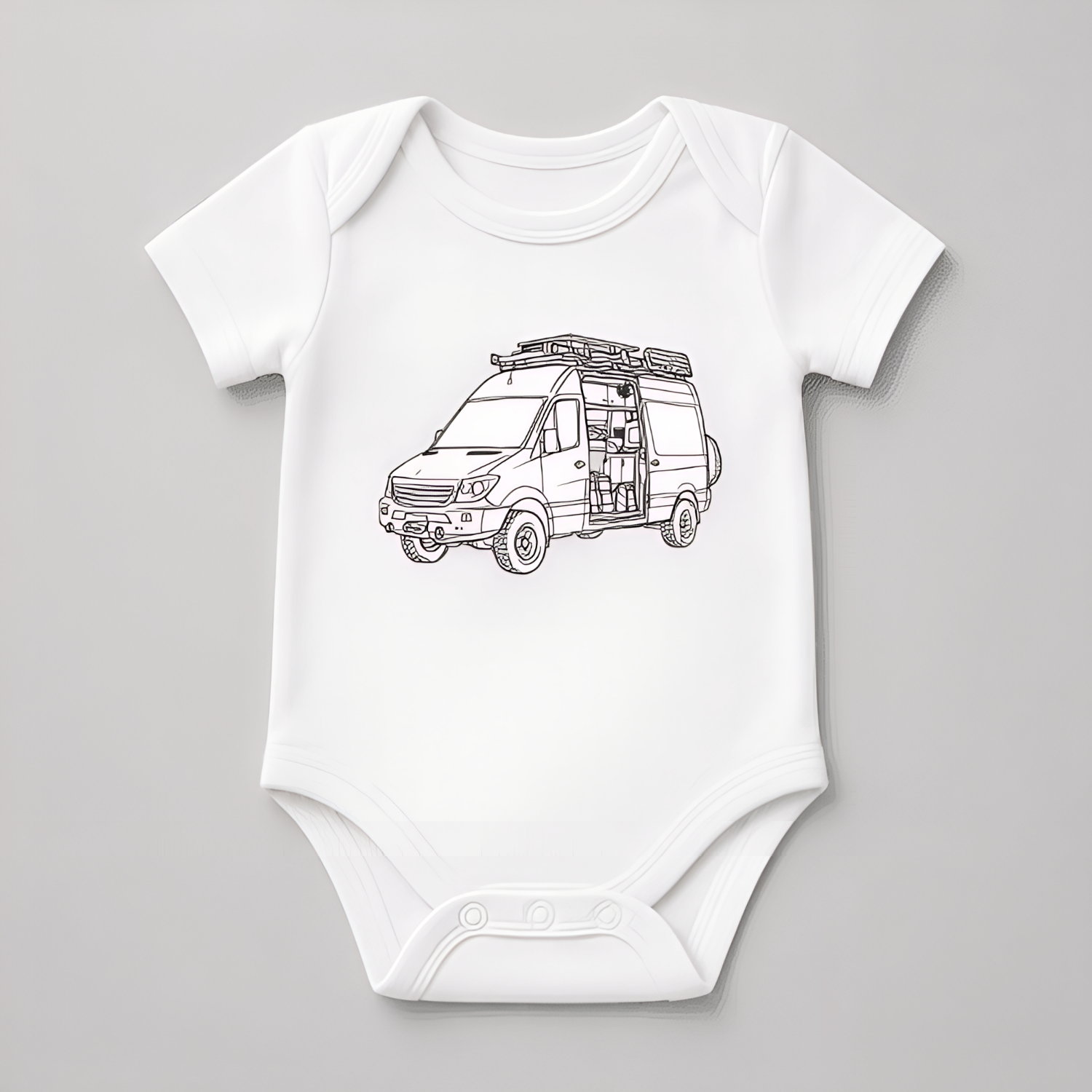 Personalisierter Babybody Lineart-Style