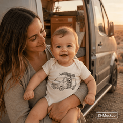 Personalisierter Babybody Lineart-Style