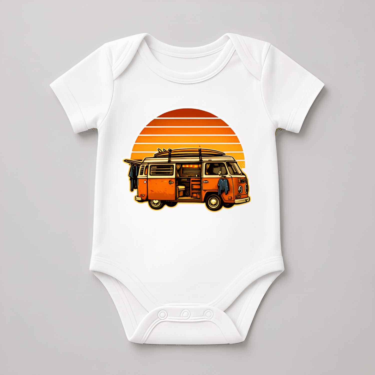 Personalisierter Babybody Retro-Style