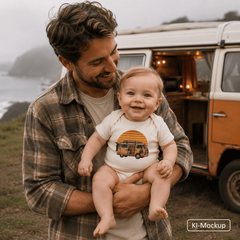 Personalisierter Babybody Retro-Style
