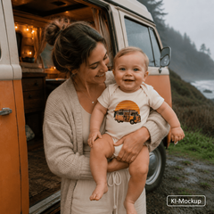 Personalisierter Babybody Retro-Style