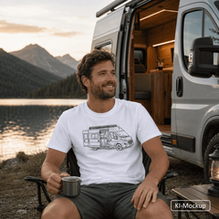 Personalisiertes Unisex Bio Baumwoll T-Shirt Lineart-Style