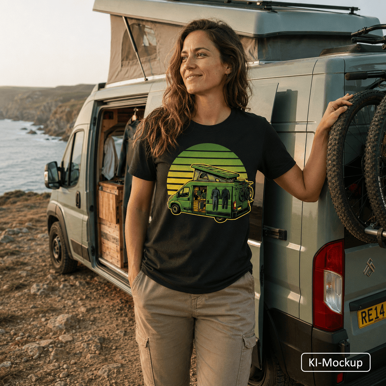 Personalisiertes Unisex Bio Baumwoll T-Shirt Retro-Style