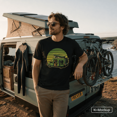 Personalisiertes Unisex Bio Baumwoll T-Shirt Retro-Style