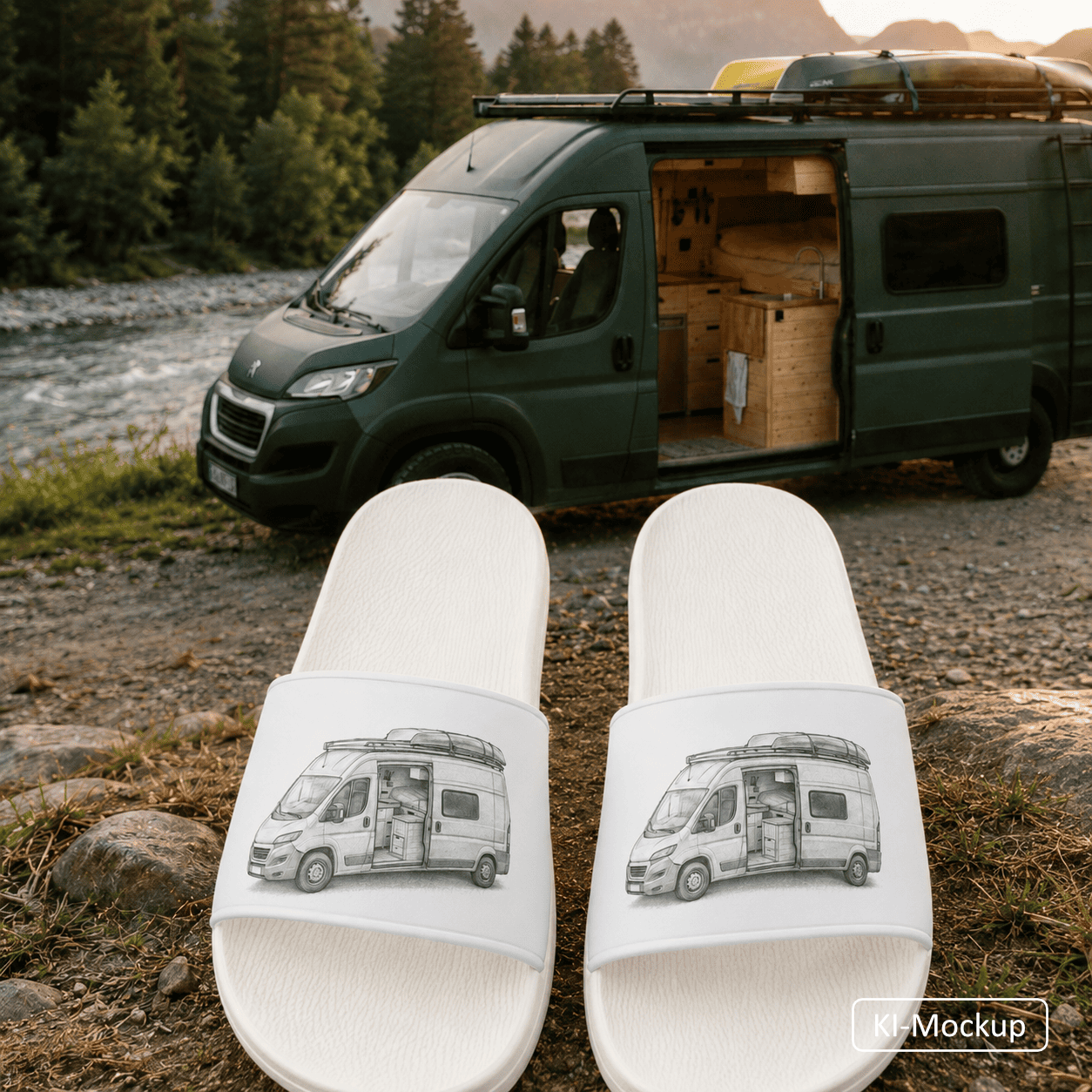 Personalisierte Herren-Schlappen Sketch-Style