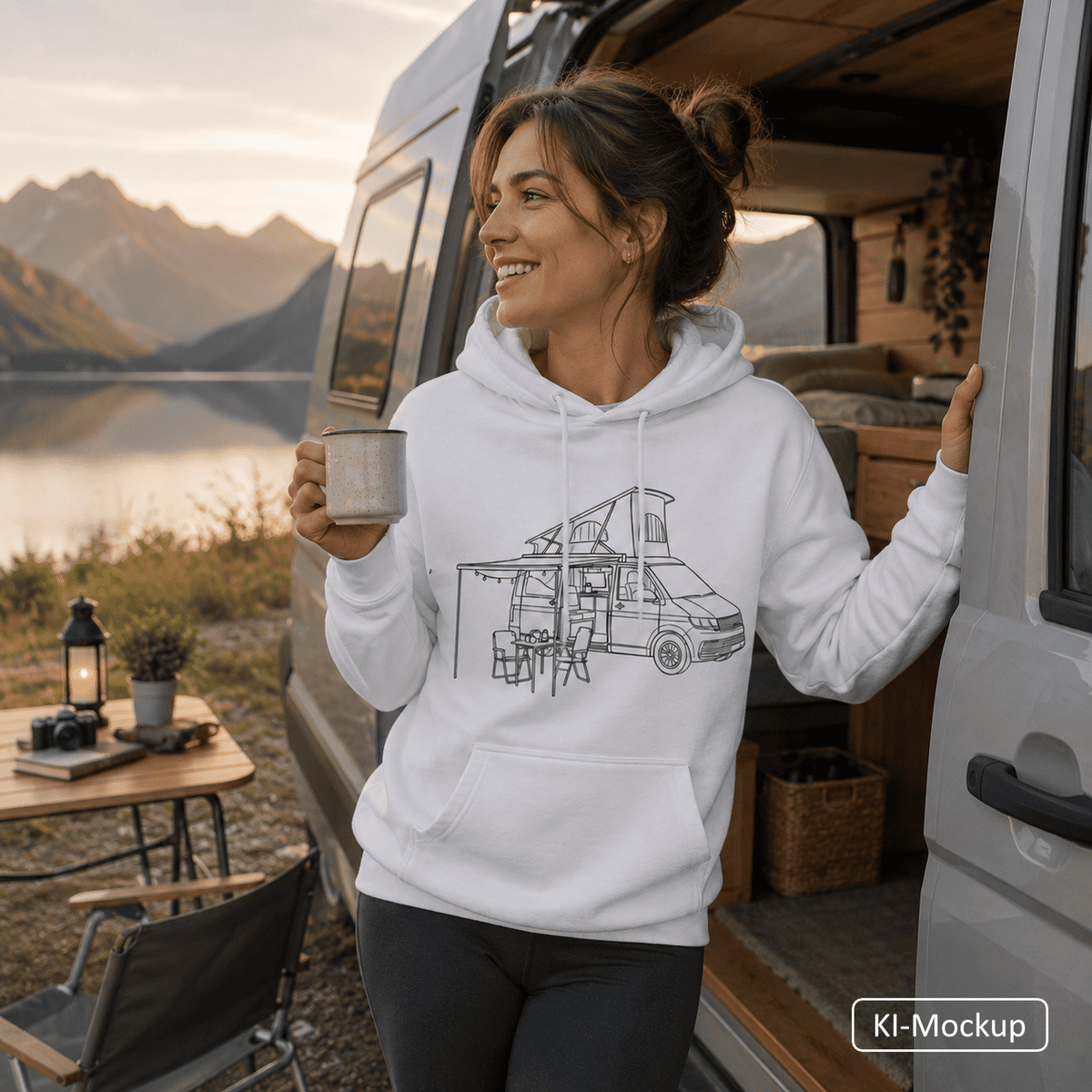 Personalisierter Unisex Hoodie Lineart-Style