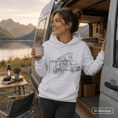Personalisierter Unisex Hoodie Lineart-Style