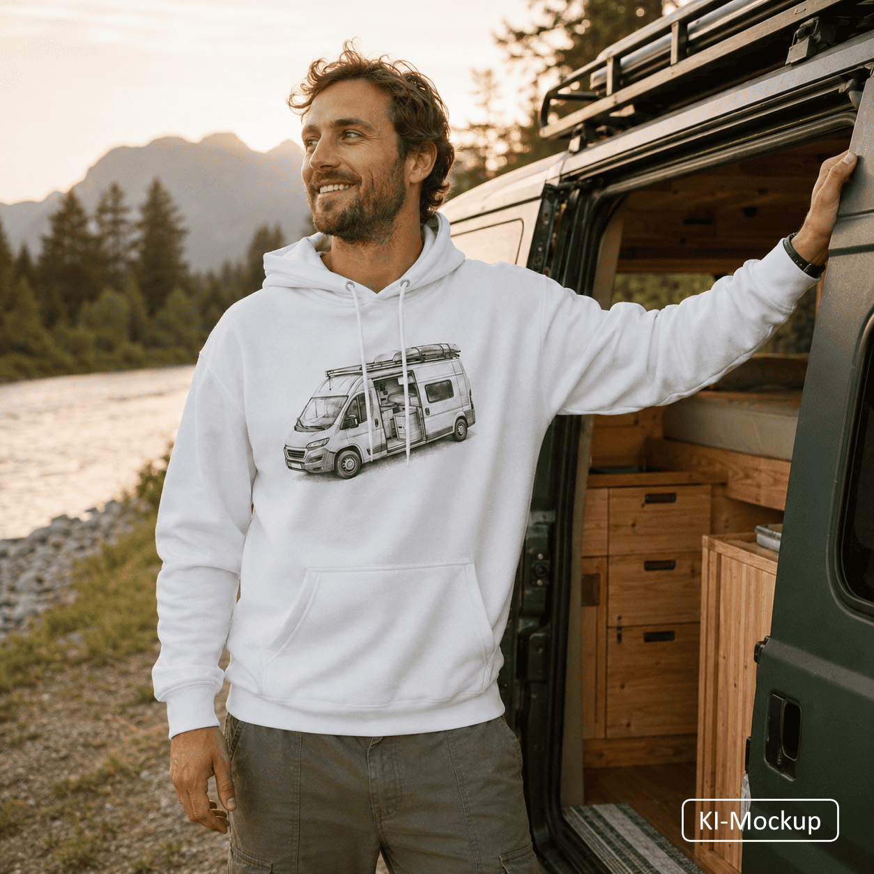 Personalisierter Unisex Hoodie Sketch-Style