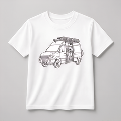 Personalisiertes Bio Baumwoll T-Shirt für Kinder Lineart-Style