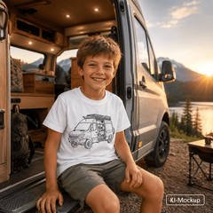 Personalisiertes Bio Baumwoll T-Shirt für Kinder Lineart-Style