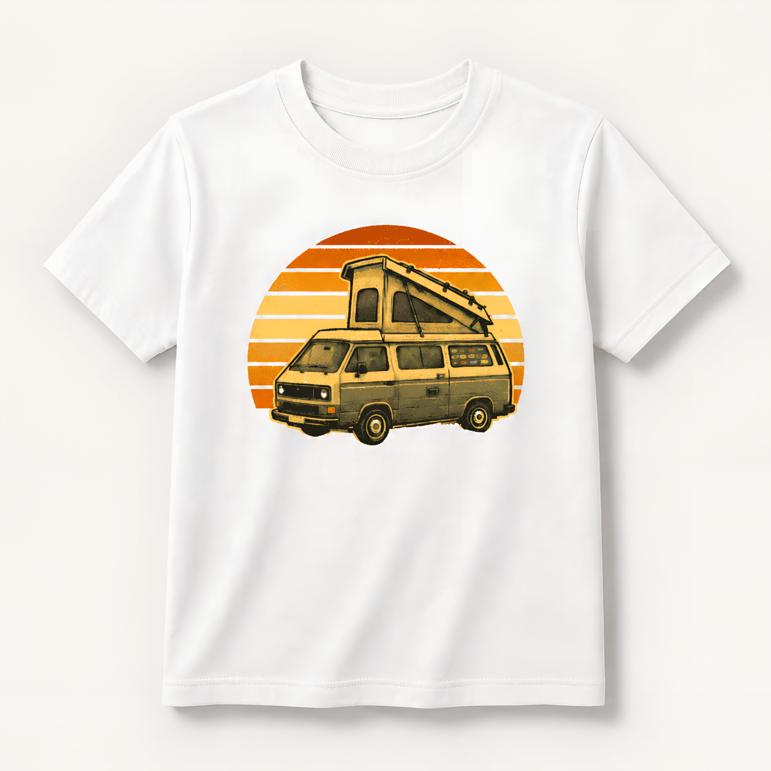 Personalisiertes Bio Baumwoll T-Shirt für Kinder Retro-Style