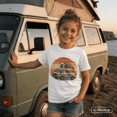 Personalisiertes Bio Baumwoll T-Shirt für Kinder Retro-Style