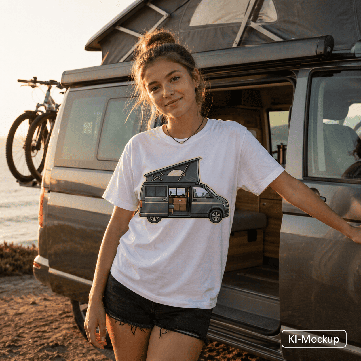 Personalisiertes Klassisches T-Shirt für Jugendliche Cartoon-Style