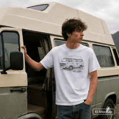 Personalisiertes Klassisches T-Shirt für Jugendliche Sketch-Style