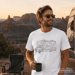 Personalisiertes Unisex T-Shirt Lineart-Style